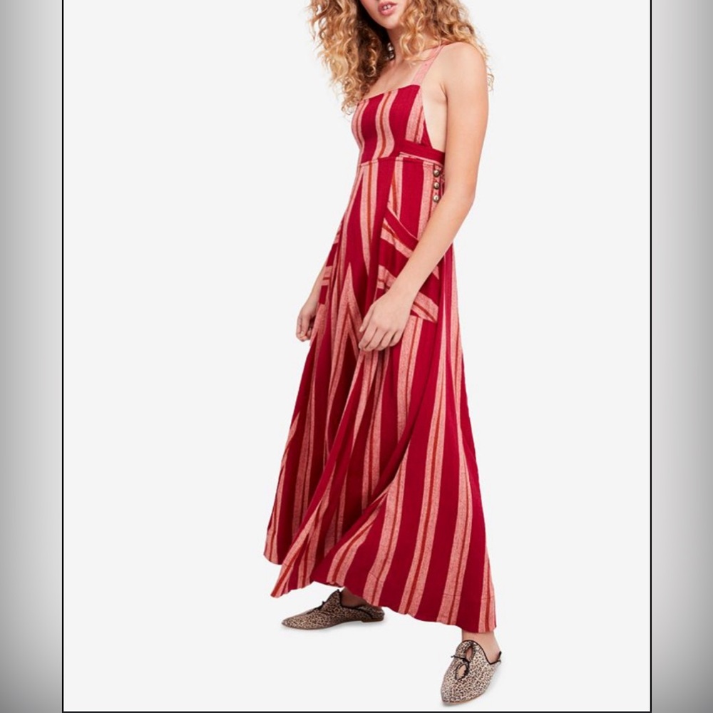 FREE PEOPLE Chante Cotton Crisscross Maxi Dress New With Tags Size Small
